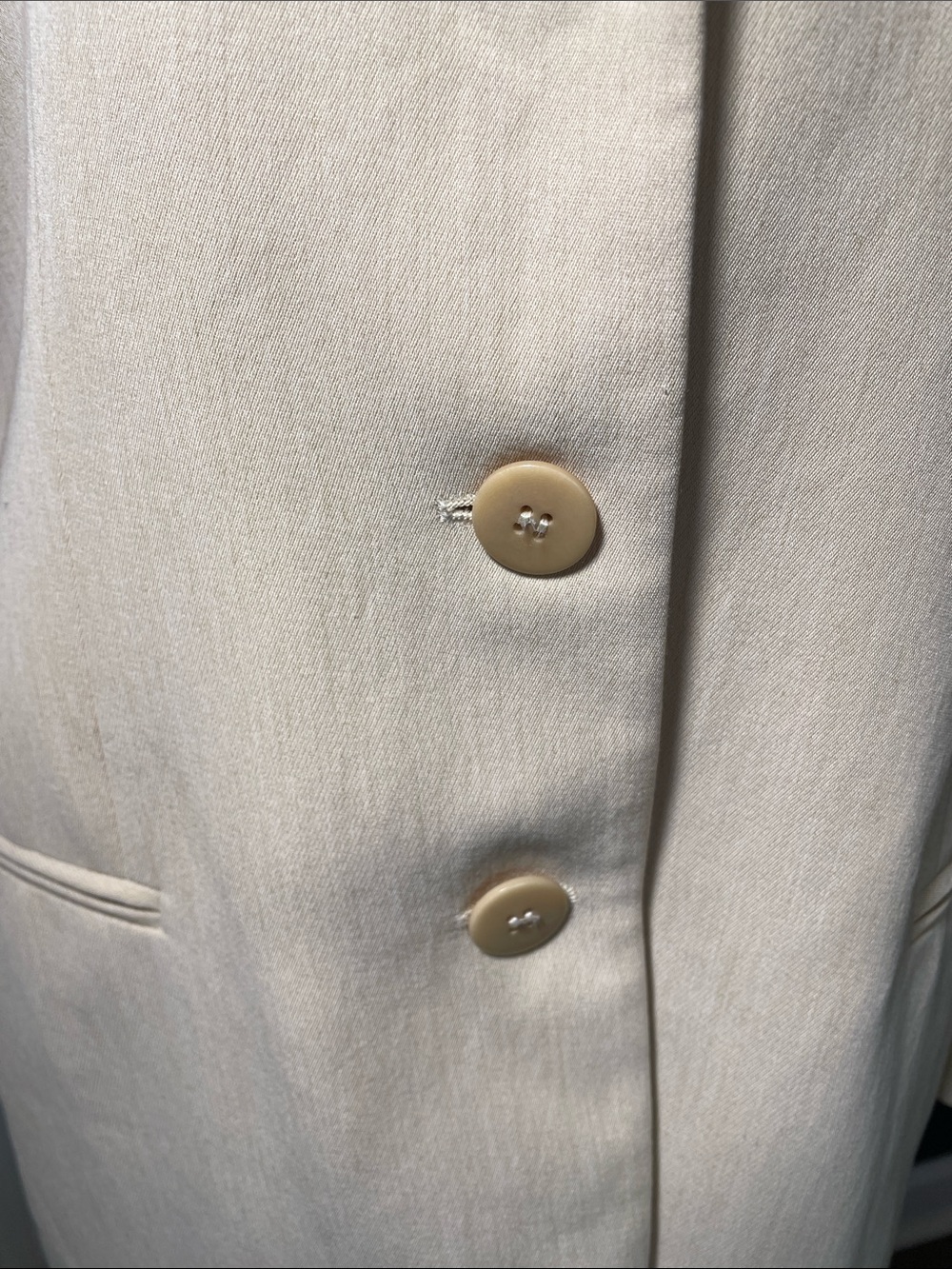 Vintage Giorgio Armani Black Label Cream Blazer Jacket 46 Italy 3-Button - Picture 3 of 10